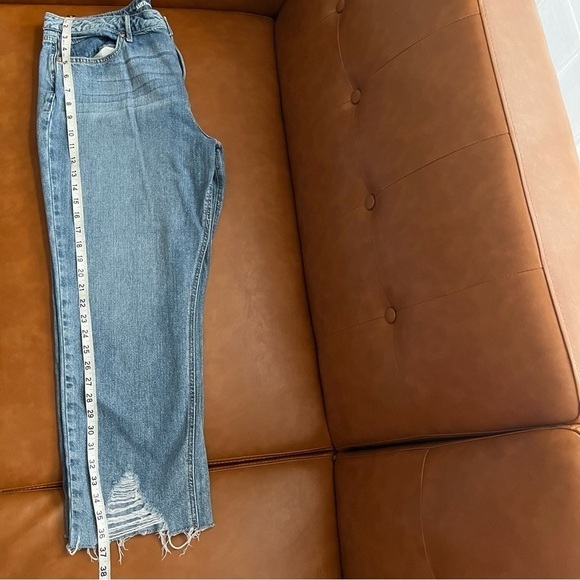 American Rag Cie Mom 100% Cotton Denim Jeans Raw Hem size 15 - Picture 8 of 9